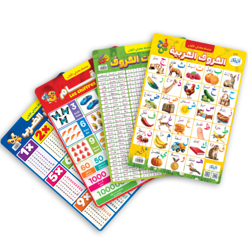 بوستار تعليمي 4 في 1